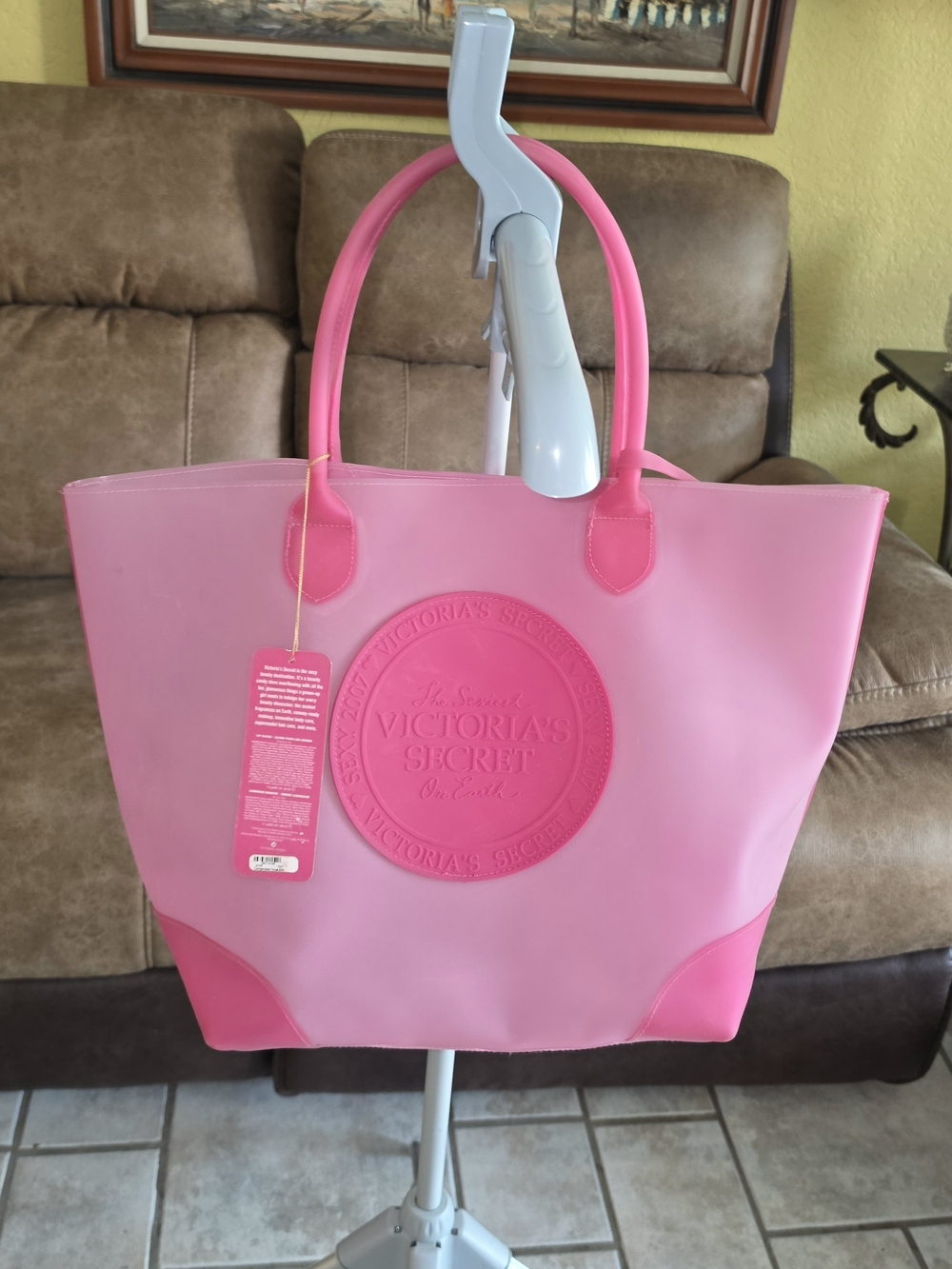 Victoria's Secret Sweetest Pink Jelly XL Tote Bag